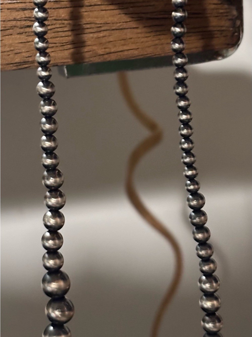 Graduated Sterling Silver Pearl Necklace Strand